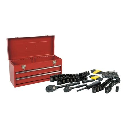 stanley 101-piece universal mechanics tool set with metal tool box|Amazon.com: Stanley Mechanic Tool Set.